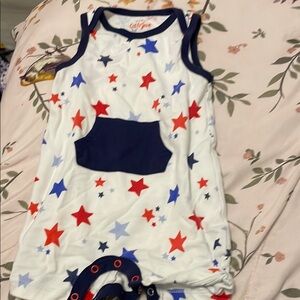 Cat & Jack White and Red Sleeveless Nightgown Pajamas